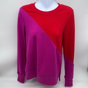 Summersalt Vibrant Red/Fuchsia Colorblock Casual Knit Top Size XS